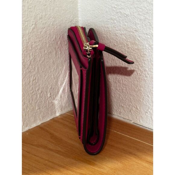 Kate Spade Deep Magenta Cameron Small L-Zip Wallet - Picture 4 of 7